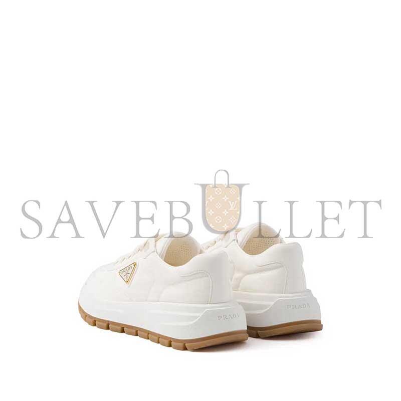 Pra*a triangle-logo leather sneakers 1e804m